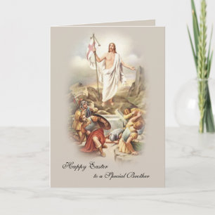 Frohe Ostern einem besonderen katholischen Bruder Feiertagskarte
