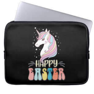 Frohe Ostern Einhorn Hase Kaninchen Eier Laptopschutzhülle