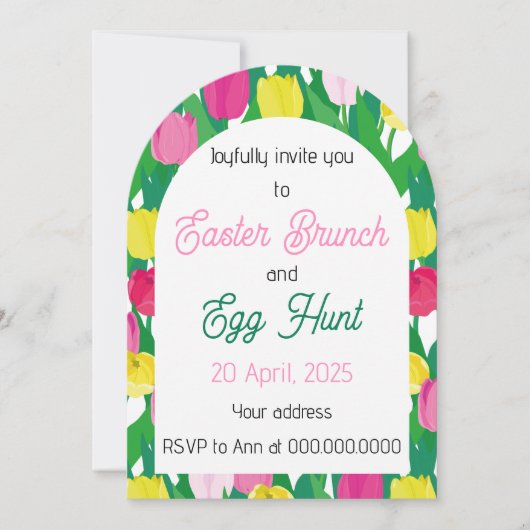 Frohe Ostern. Einladung (Vorderseite)