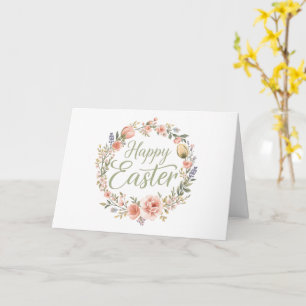 Frohe Ostern Elegante Florale Schrift Karte