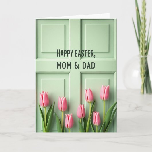 Frohe Ostern Eltern Frühling Karte (Vorderseite)