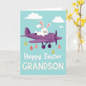 Frohe Ostern Enkel Spaß Flugzeug Karte (Gelbe Blume)