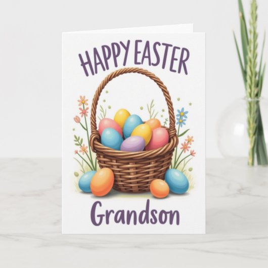 Frohe Ostern Enkelkind Frühlingskarte Karte (Vorderseite)