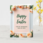 Frohe Ostern Enkelsohn Frau Karte (Gelbe Blume)