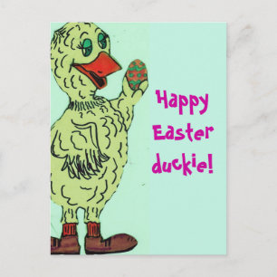 FROHE OSTERN ENTCHEN Grußkarte Feiertagspostkarte