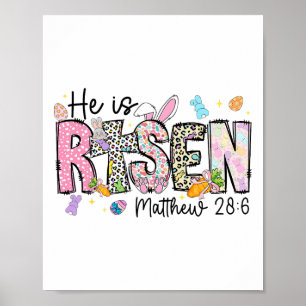 Frohe Ostern Er Ist Auferstanden Jesus Matthäus 28 Poster