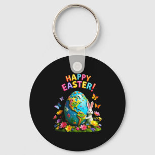 Frohe Ostern Erdtag 2026 Hase Weltkarte Ostern Schlüsselanhänger