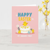 Frohe Ostern Erste Cousine Karte (Gelbe Blume)