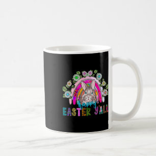 Frohe Ostern Euch alle Drei süße Häschen Eier Jagd Kaffeetasse