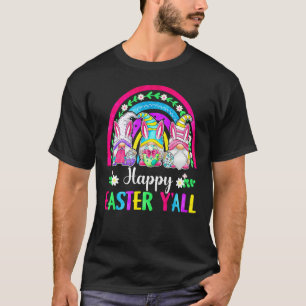 Frohe Ostern Euch allen Süße Osterhase Gnome Regen T-Shirt