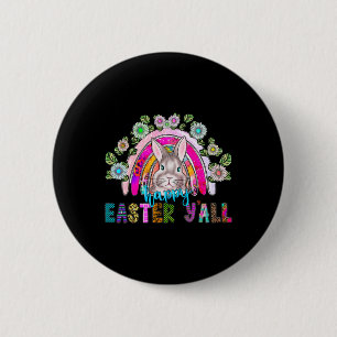 Frohe Ostern Euch Drei Süße Häschen Eier Jagen R Button