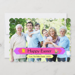 Frohe Ostern Familienkarte Feiertagskarte