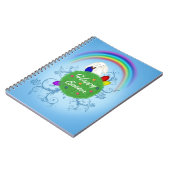 Frohe Ostern Farbiger Planet Notizblock (Linke Seite)