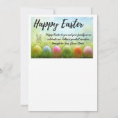 Frohe Ostern Faultier-Einladung Einladung (Rückseite)