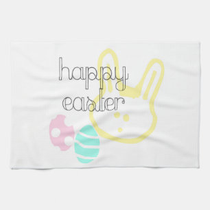 frohe Ostern Feiertag Pastell Eier Hase Küchentuch
