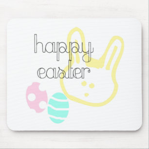 frohe Ostern Feiertag Pastell Eier Hase Mousepad