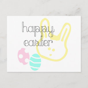 frohe Ostern Feiertags-Pastell-Eier-Hase Feiertagspostkarte