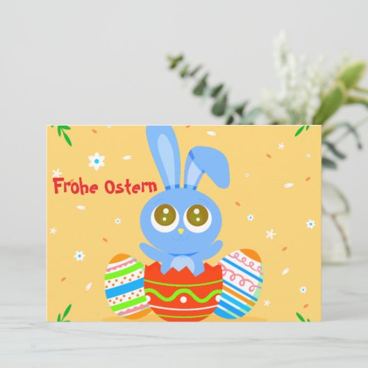 Frohe Ostern! Feiertagskarte (Stehend Vorderseite)