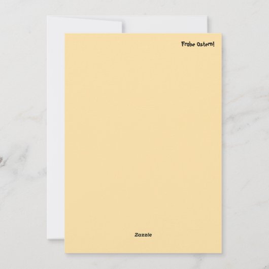 Frohe Ostern! Feiertagskarte (Rückseite)