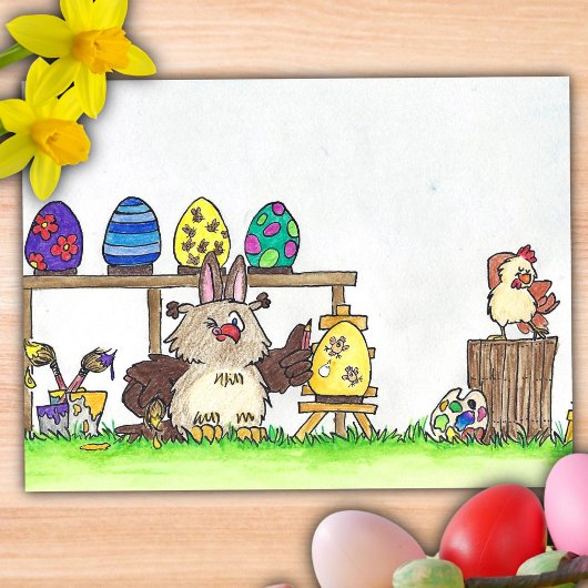 Frohe Ostern Feiertagspostkarte