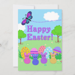 Frohe Ostern! Felt Look Eier und Bunnies Feiertagskarte