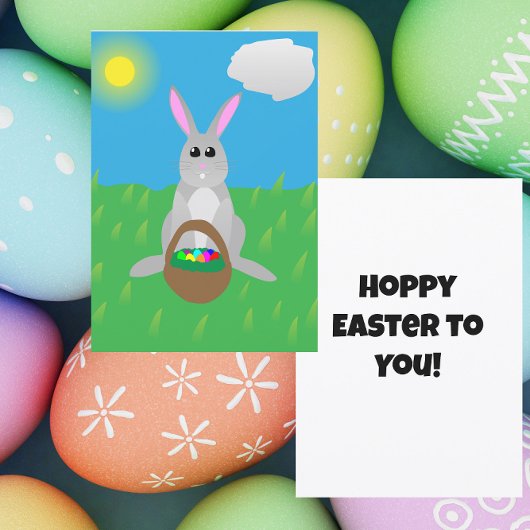Frohe Ostern! Flach Feiertagskarte