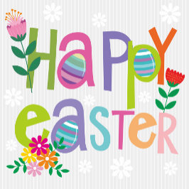 Frohe Ostern Flache Feiertagskarte