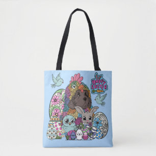 Frohe Ostern Flauschige & Feder Freunde Tasche