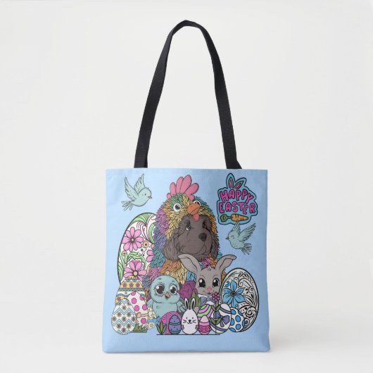 Frohe Ostern Flauschige & Feder Freunde Tasche (Vorderseite)