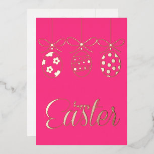 Frohe Ostern Folien Luxus Dekoration Stylisch Folieneinladung
