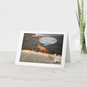 Frohe Ostern-, Fox- und Osterhase, Spaß Feiertagskarte