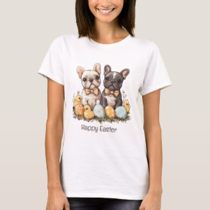 Frohe Ostern Französische Bulldoggen T-Shirt