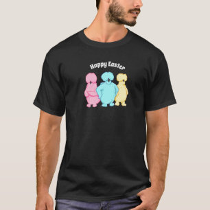 Frohe Ostern Freche Seidenhühner Drei Pastellfarbe T-Shirt