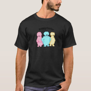 Frohe Ostern Freche Silkie-Hühner Pastellblau Pin T-Shirt
