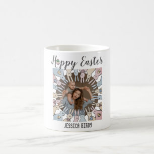 Frohe Ostern Freund, Osterhase Mama & Baby Foto Kaffeetasse
