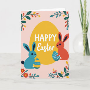 Frohe Ostern Freunde Kunstkarte Karte