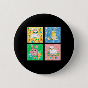 Frohe Ostern Fröhliche Süße Niedliche Festliche Ha Button