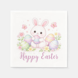 Frohe Ostern Frühjahrsdesign - Süßer Osterhase Serviette