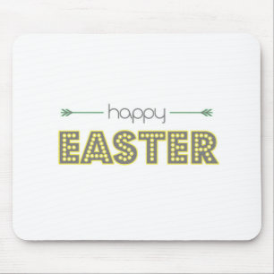 frohe ostern frühling gelb mint grün einfach mousepad