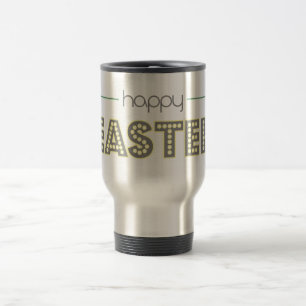 frohe ostern frühling gelb minze grün einfach reisebecher