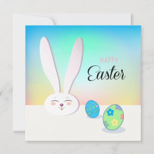 Frohe Ostern Frühlings Süße Osterhasen Ostereiersu Feiertagskarte