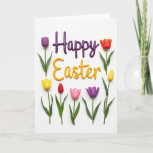 Frohe Ostern Frühlingsblumenkarte Karte