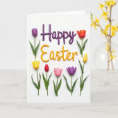 Frohe Ostern Frühlingsblumenkarte Karte (Gelbe Blume)