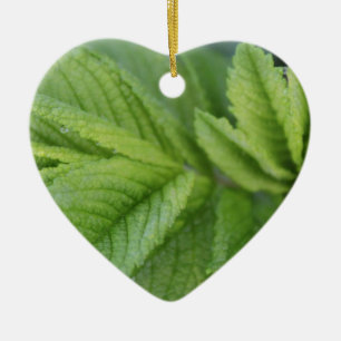 Frohe Ostern Frühlingsgrüne Blätter Keramikornament