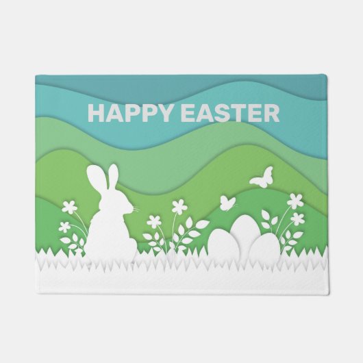 Frohe Ostern, Frühlingslandschaft Urlaub Fußmatte (Vorderseite)
