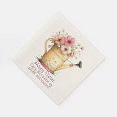 Frohe Ostern Frühlingsrosane und gelbe Blumen Serviette (Ecke)