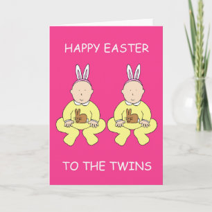 Frohe Ostern für die Twins Feiertagskarte