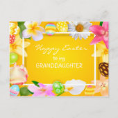 Frohe Ostern für meine Enkelin Postkarte (Vorderseite)