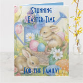 Frohe Ostern für meine Familie Karte (Gelbe Blume)