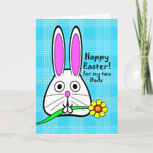 Frohe Ostern für meine zwei Väter, süßer Hase Feiertagskarte
